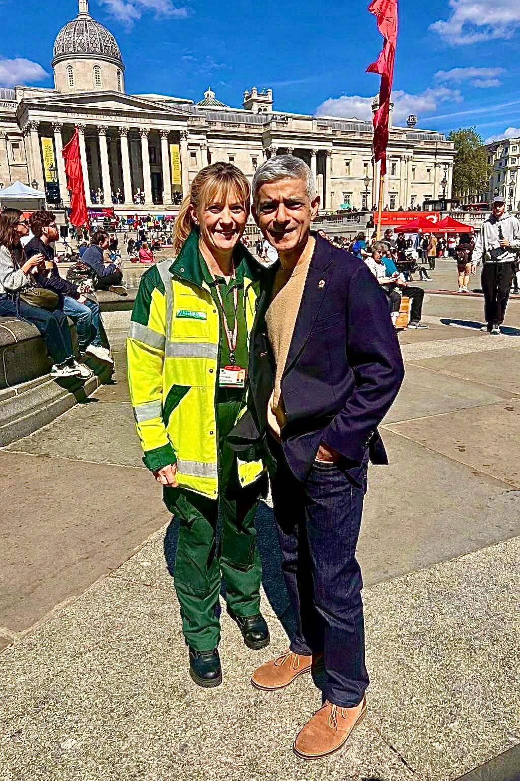 First Aid Cover team supporting a major public event at Trafalgar Square